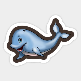 Whale t-shirt Sticker